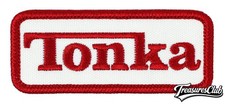 Tonka Embroidered Patch Ivory/Dark Red Iron-On Sew-On Hat Jacket 3.75x1.5 Inches