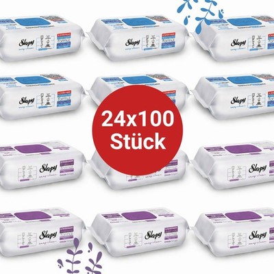 Sleepy Easy Clean Oberflächenreinigungstücher   12x100 Orchidee + 12x100 Blau | 
