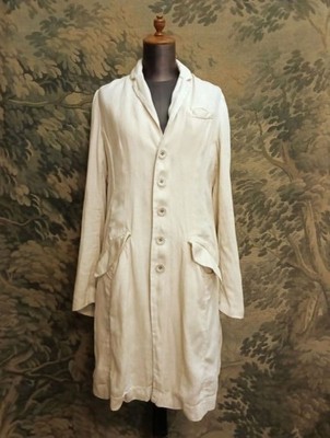 Pas de Calais Linen Collared Long Coat Tailored Natural size S fashion women