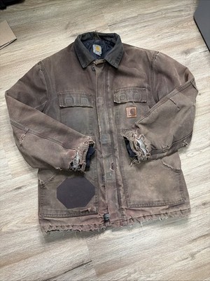 Carhartt Thrashed medium Coat Artic Quilt C26 DKB chore