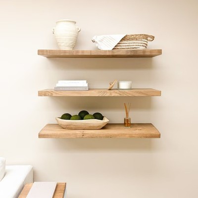 Wall Mounted Heavy Duty Floating Shelf Strong Load Bearing Modern Home Storage