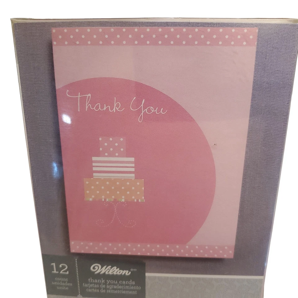 Baby Girl Pink Birthday Cake Thank You Cards Wilton Thank You Cards Wilton Brand - Image 3 of 4