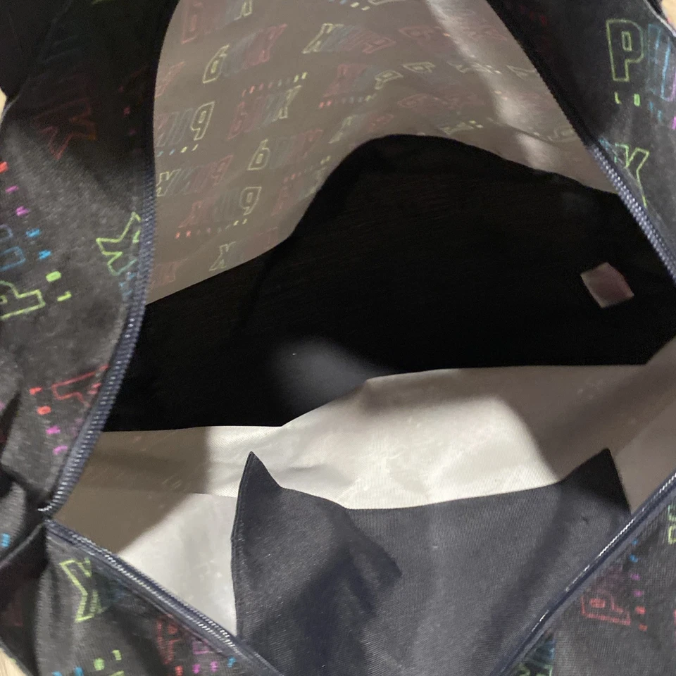 Bolso de Mano Victoria's Secret Pink Love Negro Viaje Noche con Cremallera  Foto 4 de 4