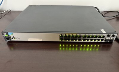 HP ProCurve 2620-24-PoE+ Switch w/ Gigabit Uplink Ports, Rackmount Ears, UPC