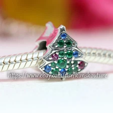 Authentic Pandora Sterling Silver S 925 Christmas Tree Charm 790018C01