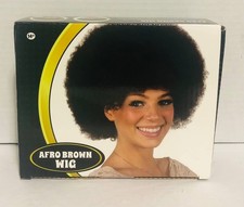 Brown Afro Wig Washable With Breathable Mesh One Size Fits Most New In Box