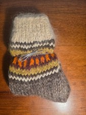 Handmade Chunky Pure Wool LARGE Women's Socks Size 10-11 Extra Thick