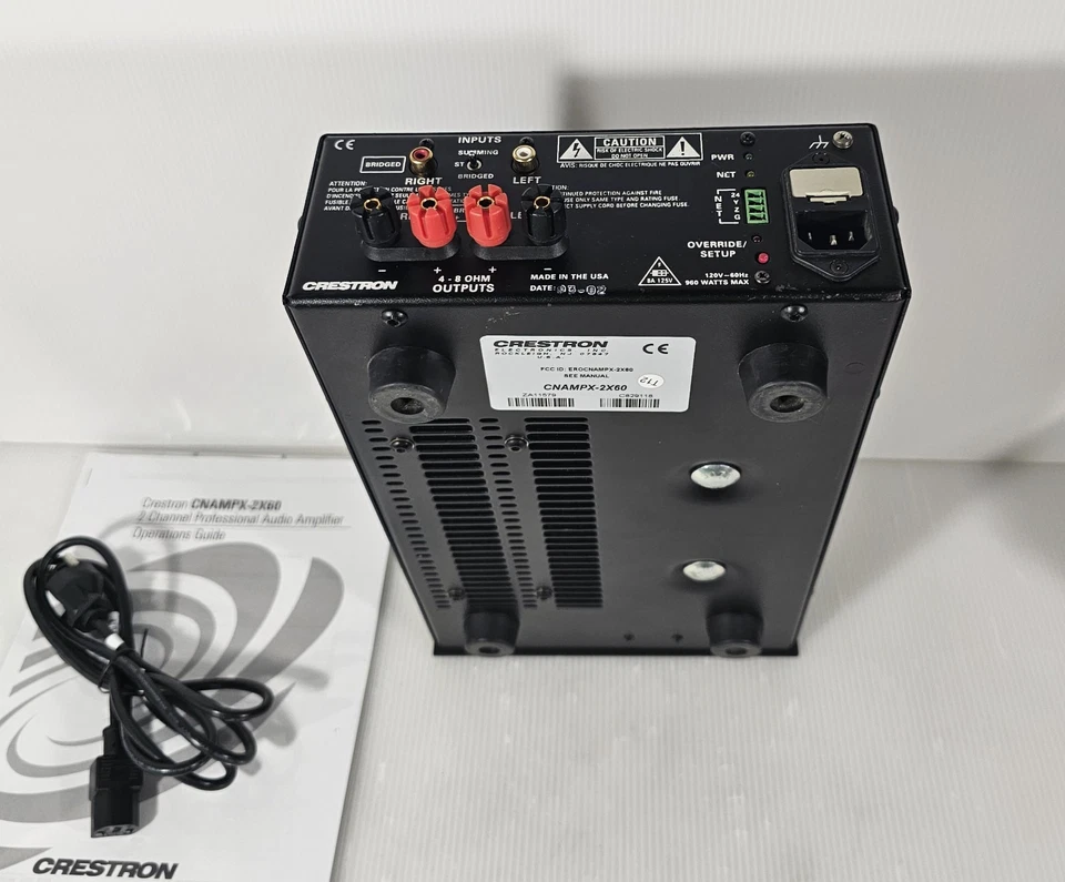 Amplificador amplificador Crestron CNAMPX 2x60, 2 canales, 60 vatios Foto 2 de 4