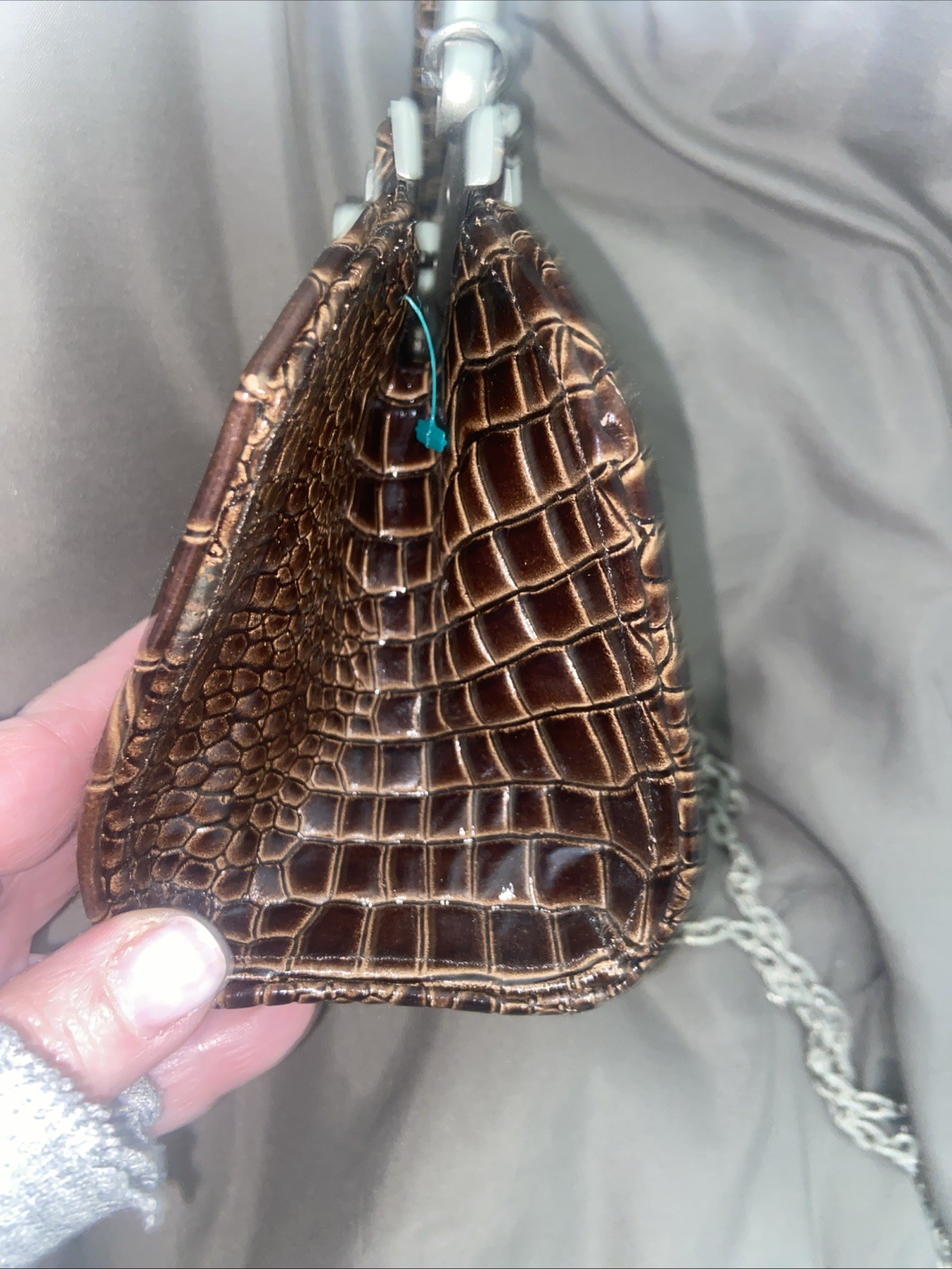 Inge Christopher Rare Alligator Inspired Mini Pur… - image 5