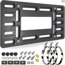 License Plate Bracket Holders - Universal Front Mounting Kit, Plastic Bumper-2