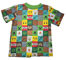 Children's Minecraft Short Sleeve Top Pajama XS 4/5