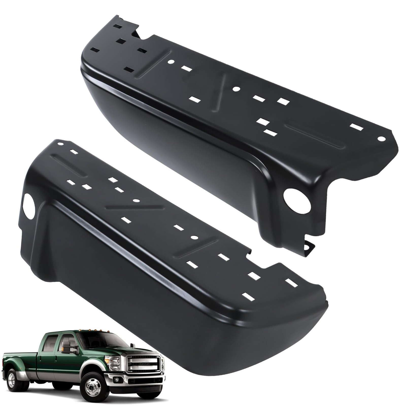 Rear Bumper End Left Right Black F250 F350 2008-2016 No Park Sensors FO1105124
