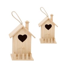 Bird Nest Box, Decorative Hanging Bird House for DIY, Paintable Bird House for