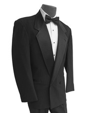 After Six Men  s Black Double-Breasted Tuxedo Jacket 100 Wool Big  Tall 54L