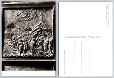 Postal de Florencia Baptisterio Ghiberti Puertas del Paraíso Moisés Sinaí RPPC