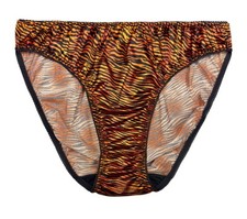 Retro Satin Panty Tiger Print S