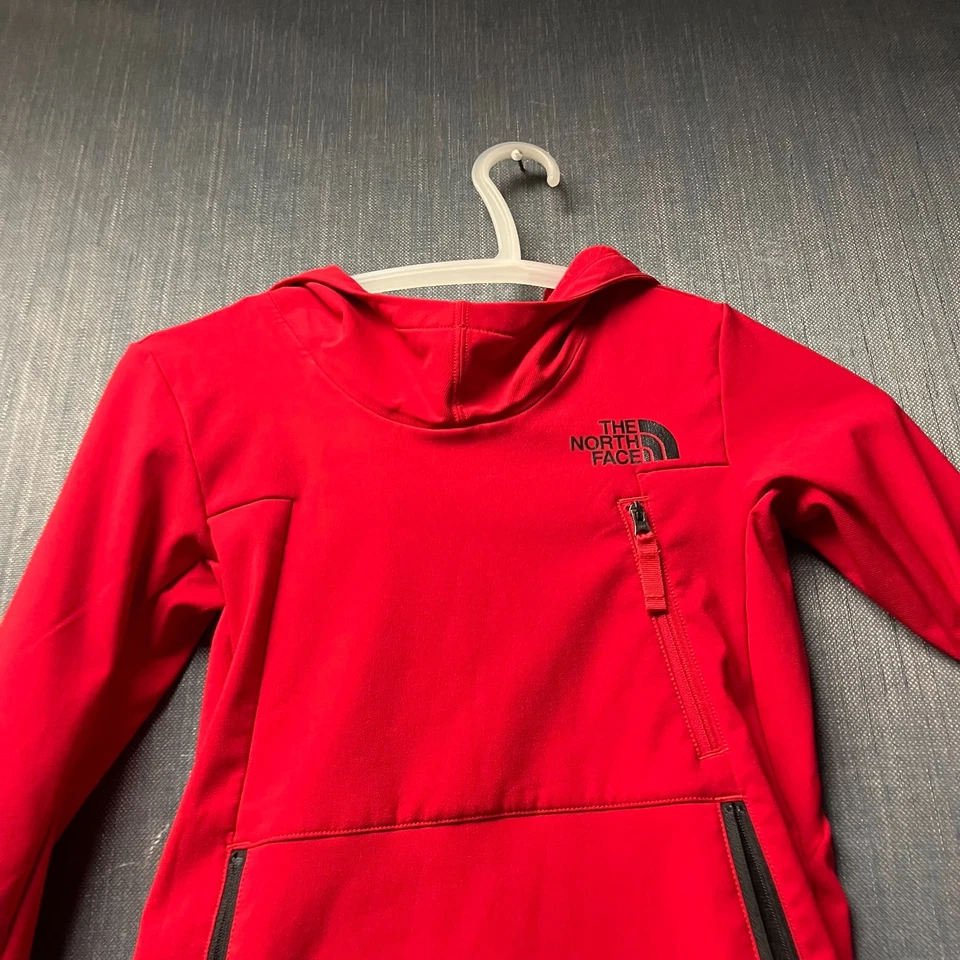 THE NORTH FACE Sudadera con Capucha para Niño Talla XXS (5) Rojo Polar Cremallera Completa Bolsillos Chaqueta Cálida Foto 2 de 4