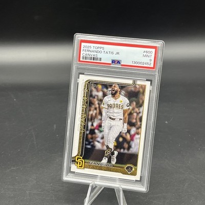 2025 Topps Fernando Tatis, Jr., #600, Canvas #23/50 PSA Mint 9