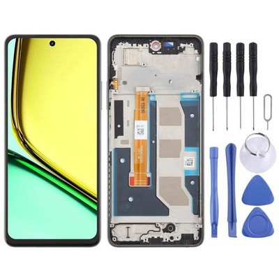 For Realme 12 Lite 4G LCD Display Touch Screen Digitizer Full Replacement Frame