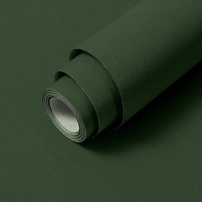 Abyssaly Dark Green Peel and Stick Wallpaper Silk Texture Embossed Removable