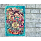 The Beatles Peppers Art Sign Aluminum Metal 8"x12" Garage Man Cave Classic Rock