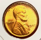 1947-P Lincoln Wheat Cent Penny GEM RED BU From an Original Bank Roll