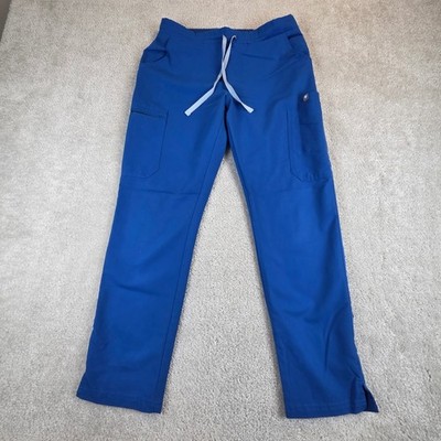 FIGS Yola Scrub Pants Women s S/P Petite Blue Jogger Medical Dental Vet Nursing