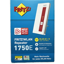 AVM FRITZ!WLAN Repeater 1750E - Mesh-fähig inkl. LAN-Anschluß, LAN-Kabel inkl.