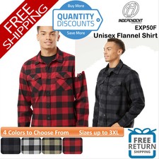 Independent Trading Co. Unisex Flannel Shirt Pockets Up To 3XL EXP50F
