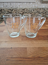 Set of (2) Bailey's Irish Cream Liqueur Glass Coffee Mug Cup with Gold Logo