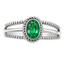 Natural Green Onyx 925 Sterling Silver Ring s.8 Jewelry R-1010