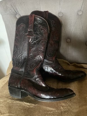 Lucchese Josephine Black Cherry Western Boots Women's 8.5 | eBay