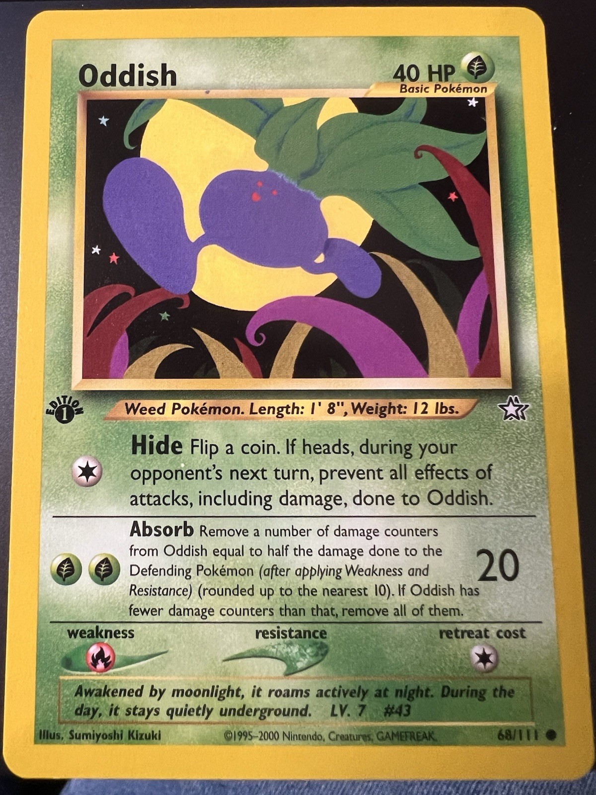 Oddish 68/111 Neo Genesis 1st Edition Pokemon TCG