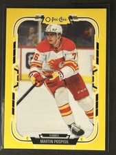 O-Pee-Chee Martin Pospisil Calgary Flames Yellow Border Ice Hockey Card