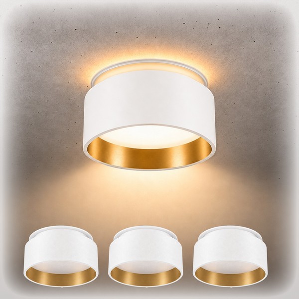 4 StüCk Sudara Design Led Einbauspot Weiß Gold Indirektes Licht Downlight-image