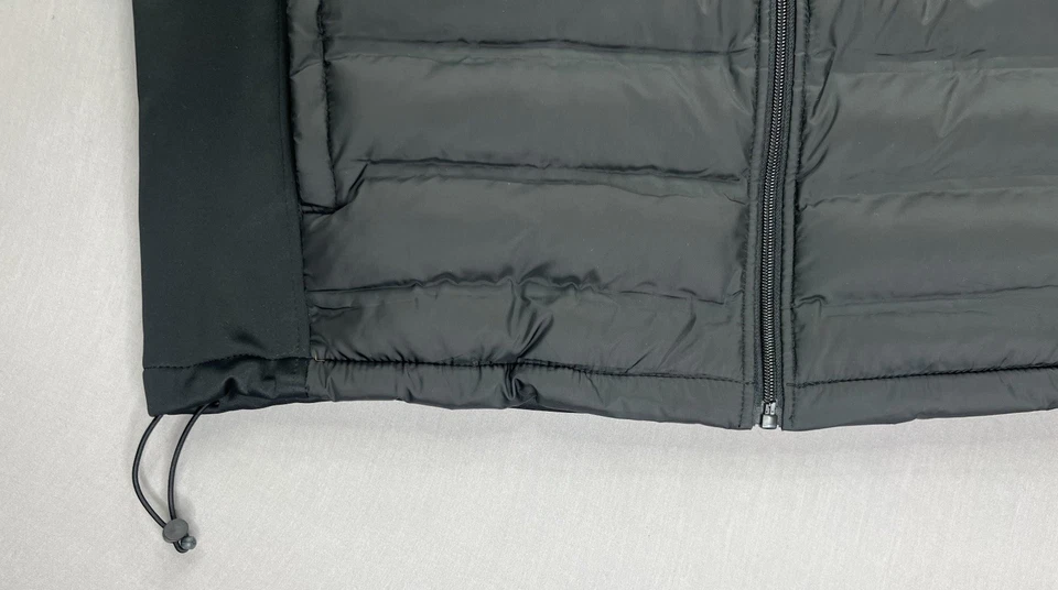 New Balance Puffer Jacket Fleece Lined Hooded Full Zip Black Mens Size Medium - Image 4 of 4