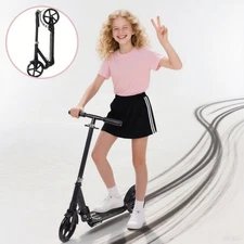 Big Wheels Kick Scooter for Kids 6+ Teens & Adults Foldable & Height Adjustable
