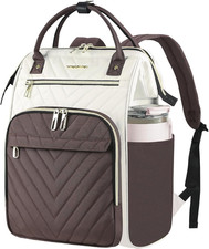 Laptop Backpacks 17.3 Inch Backpack College Travel Work Beige Coffee