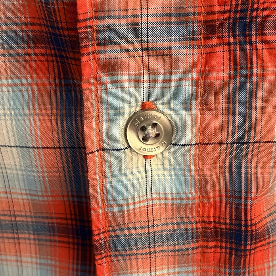 Camisa masculina manga curta Marmot XXL 2XL com botões acampamento para caminhadas - Imagem 4 de 4