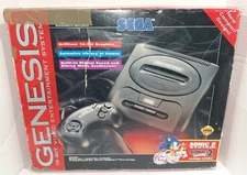 SEGA Genesis II 16MB Home Console - Black With Box & 2 Controllers! Tested!