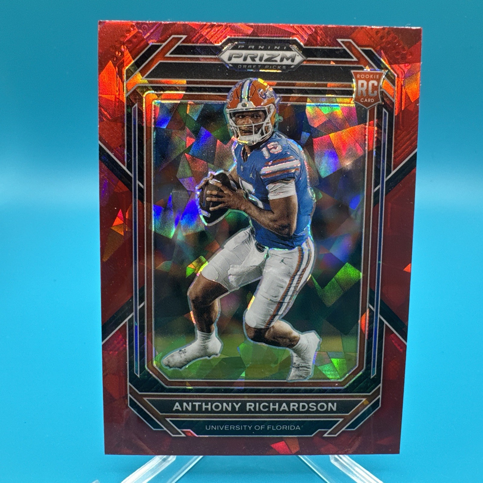 2023 Prizm Draft Picks Anthony Richardson Red Cracked Ice RC #104