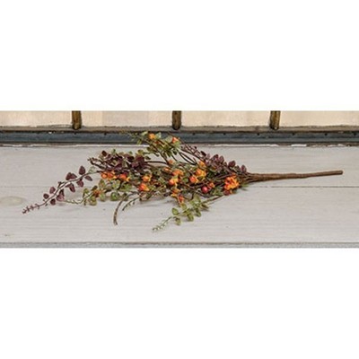 Primitive Farmhouse RUSTIC FALL BABY GRASS LEAVES BITTERSWEET STEM Pick Bush