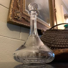 Baccarat Crystal Cutty Sark Scots Whisky 11 1/4" Ships Decanter w/Stopper France