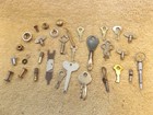 Vintage Lot of Keys and Sundry Other Small Metal Items - See Photos