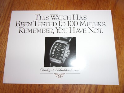 Vintage Dubey & Schaldenbrand Watch Aquadyn Mailer Postcard Kenjo Advertising 