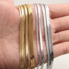 Damen Schlangenkette Edelstahl 316L 18 Karat vergoldet verschiedene Längen