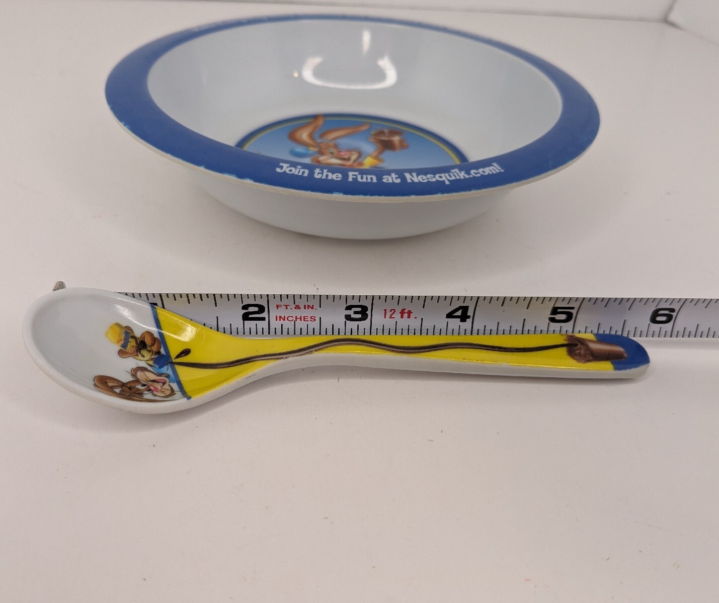 Nestle Nesquik Bowl and Spoon Set Collectible Advertising Promotion