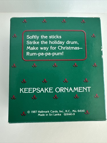 Hallmark 1987 Thimble Drummer Rabbit series Handcrafted Christmas Ornament - Picture 2 of 2