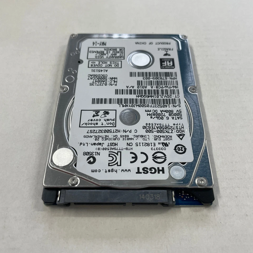 Hitachi Z7K500-500 500GB 2.5" SATA HDD 7200RPM 6.0GB/s 0J37135 HTS725050A7E630 - Image 3 of 4