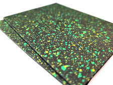 FLY TYING FOAM - MOTTLED YELLOW GREEN BLACK - 2mm - Fly Tying Material - 2pc.
